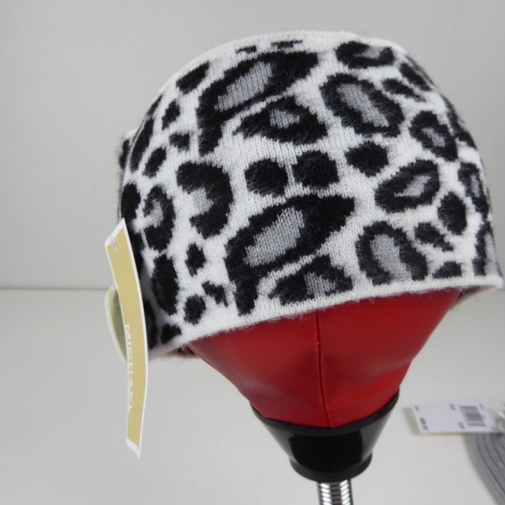 Michael Kors Leopard Headband Fingerless Glove Set - Picture 4 of 9